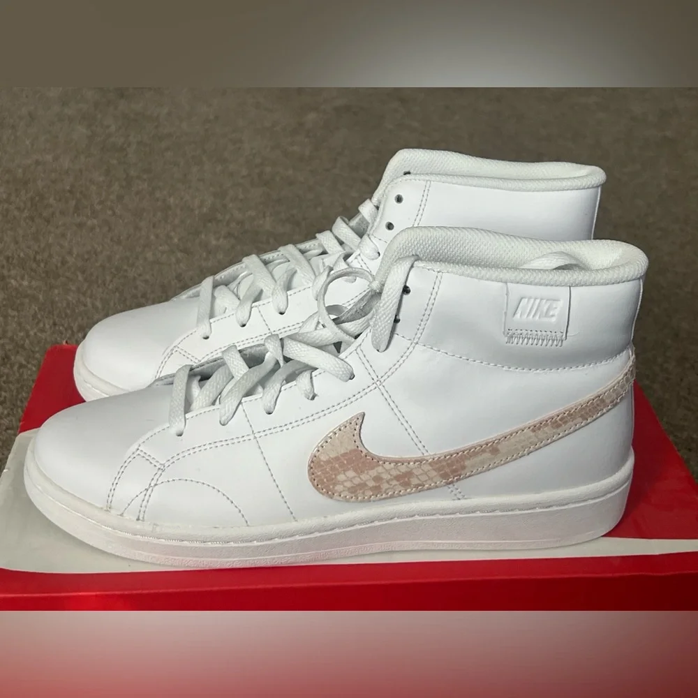 NWT Nike Court Royale 2.0 mid White Particle Beige - Picture 2 of 2